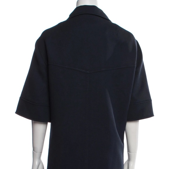 Akris Punto Navy Wool Coat - Picture 2 of 2